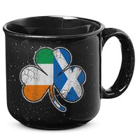 Scotch Irish Shamrock Scottish St Patricks Day 15oz Campfire Ceramic Mug