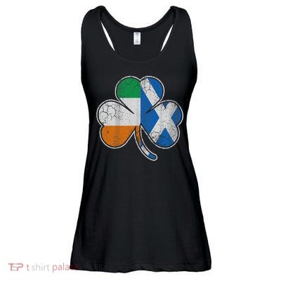 Scotch Irish Shamrock Scottish St Patricks Day Ladies Essential Flowy Tank