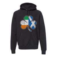 Scotch Irish Shamrock Scottish St Patricks Day Premium Hoodie