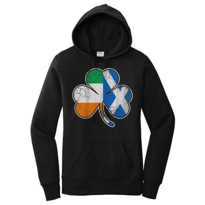 Scotch Irish Shamrock Scottish St Patricks Day Women's Pullover Hoodie