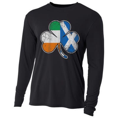 Scotch Irish Shamrock Scottish St Patricks Day Cooling Performance Long Sleeve Crew