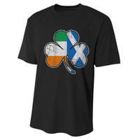 Scotch Irish Shamrock Scottish St Patricks Day Performance Sprint T-Shirt