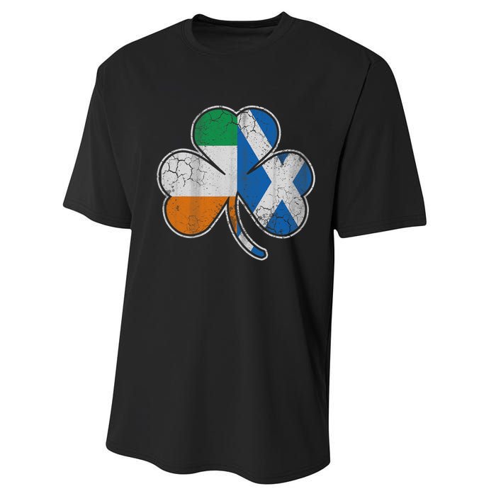 Scotch Irish Shamrock Scottish St Patricks Day Performance Sprint T-Shirt