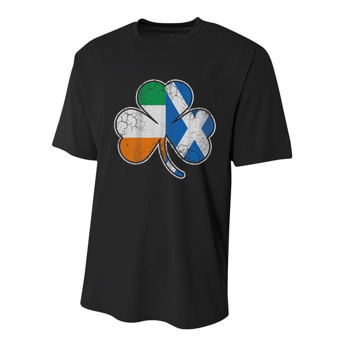 Scotch Irish Shamrock Scottish St Patricks Day Youth Performance Sprint T-Shirt