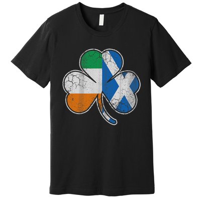 Scotch Irish Shamrock Scottish St Patricks Day Premium T-Shirt