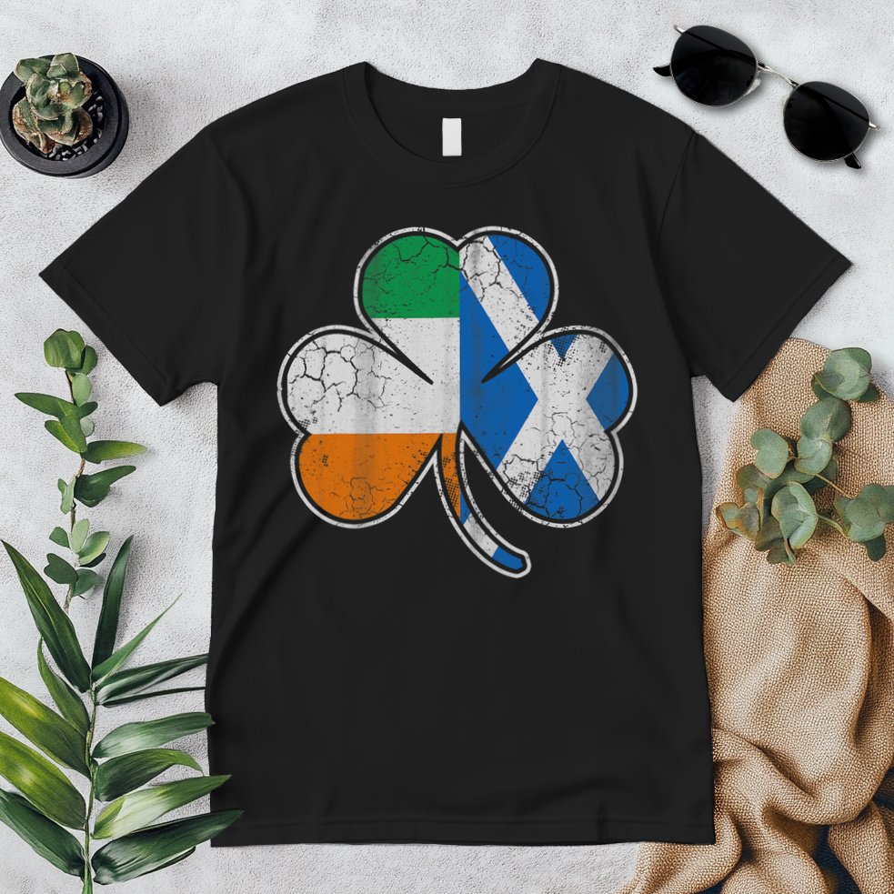 Scotch Irish Shamrock Scottish St Patricks Day Premium T-Shirt