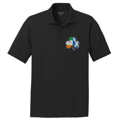 Scotch Irish Shamrock Scottish St Patricks Day PosiCharge RacerMesh Polo