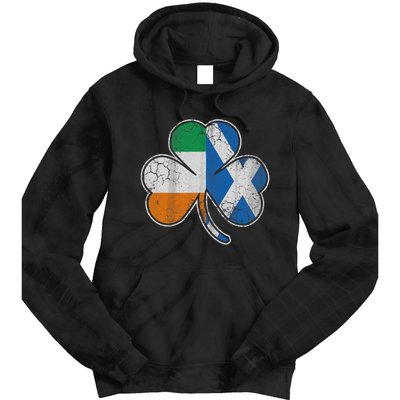 Scotch Irish Shamrock Scottish St Patricks Day Tie Dye Hoodie