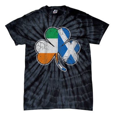 Scotch Irish Shamrock Scottish St Patricks Day Tie-Dye T-Shirt