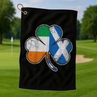 Scotch Irish Shamrock Scottish St Patricks Day Golf Towel