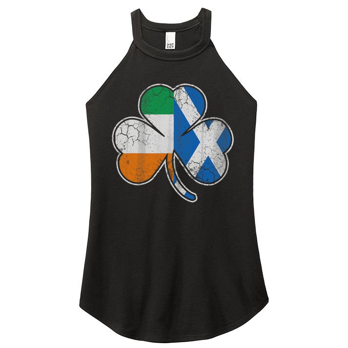 Scotch Irish Shamrock Scottish St Patricks Day Women's Perfect Tri Rocker Tank