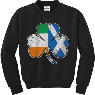Scotch Irish Shamrock Scottish St Patricks Day Kids Sweatshirt