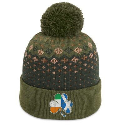 Scotch Irish Shamrock Scottish St Patricks Day The Baniff Cuffed Pom Beanie