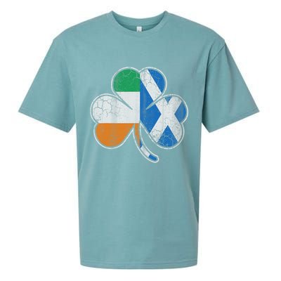 Scotch Irish Shamrock Scottish St Patricks Day Sueded Cloud Jersey T-Shirt