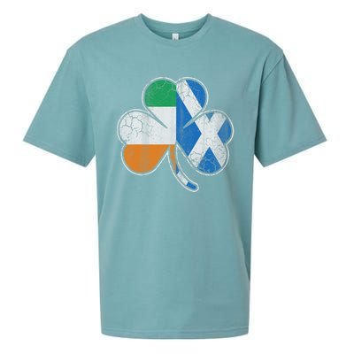 Scotch Irish Shamrock Scottish St Patricks Day Sueded Cloud Jersey T-Shirt