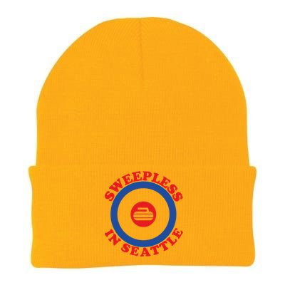 Sweepless In Seattle Curling Cute Gift Knit Cap Winter Beanie