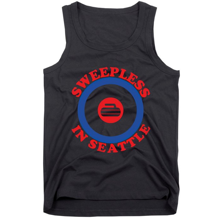 Sweepless In Seattle Curling Cute Gift Tank Top