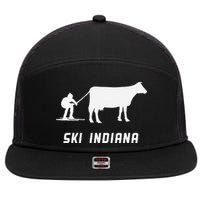 Ski Indiana 7 Panel Mesh Trucker Snapback Hat