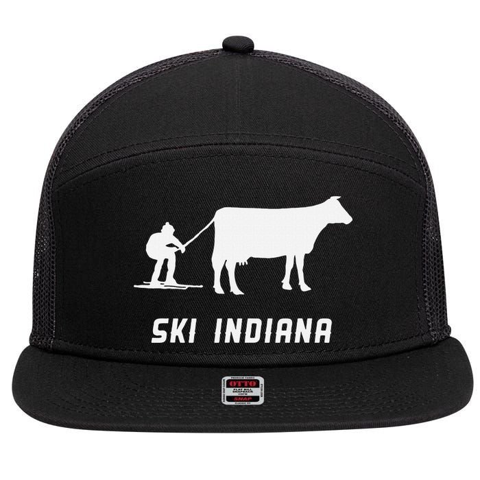 Ski Indiana 7 Panel Mesh Trucker Snapback Hat