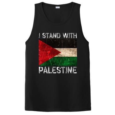 Support I Stand With Palestine Free Palestine Flag Arabic PosiCharge Competitor Tank