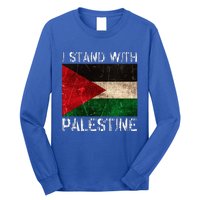 Support I Stand With Palestine Free Palestine Flag Arabic Long Sleeve Shirt