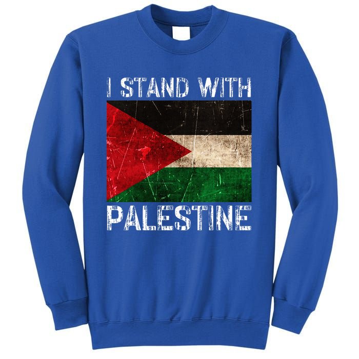 Support I Stand With Palestine Free Palestine Flag Arabic Sweatshirt