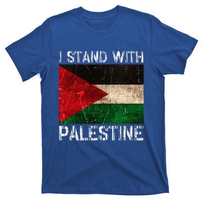 Support I Stand With Palestine Free Palestine Flag Arabic T-Shirt