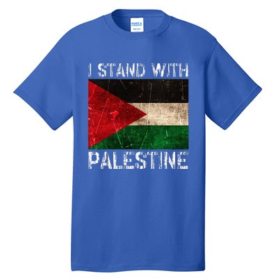 Support I Stand With Palestine Free Palestine Flag Arabic Tall T-Shirt