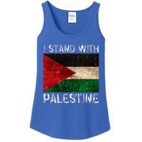 Support I Stand With Palestine Free Palestine Flag Arabic Ladies Essential Tank