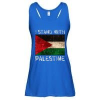 Support I Stand With Palestine Free Palestine Flag Arabic Ladies Essential Flowy Tank