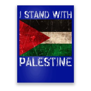 Support I Stand With Palestine Free Palestine Flag Arabic Poster