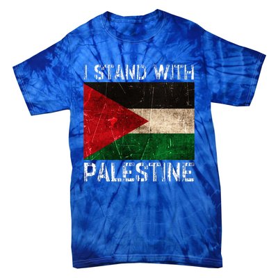 Support I Stand With Palestine Free Palestine Flag Arabic Tie-Dye T-Shirt