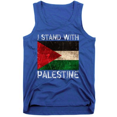 Support I Stand With Palestine Free Palestine Flag Arabic Tank Top