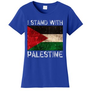 Support I Stand With Palestine Free Palestine Flag Arabic Women's T-Shirt