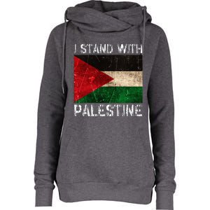 Support I Stand With Palestine Free Palestine Flag Arabic Womens Funnel Neck Pullover Hood