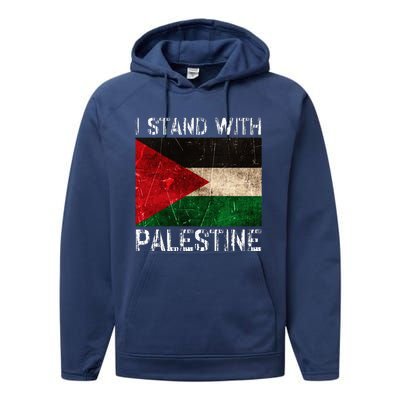 Support I Stand With Palestine Free Palestine Flag Arabic Performance Fleece Hoodie