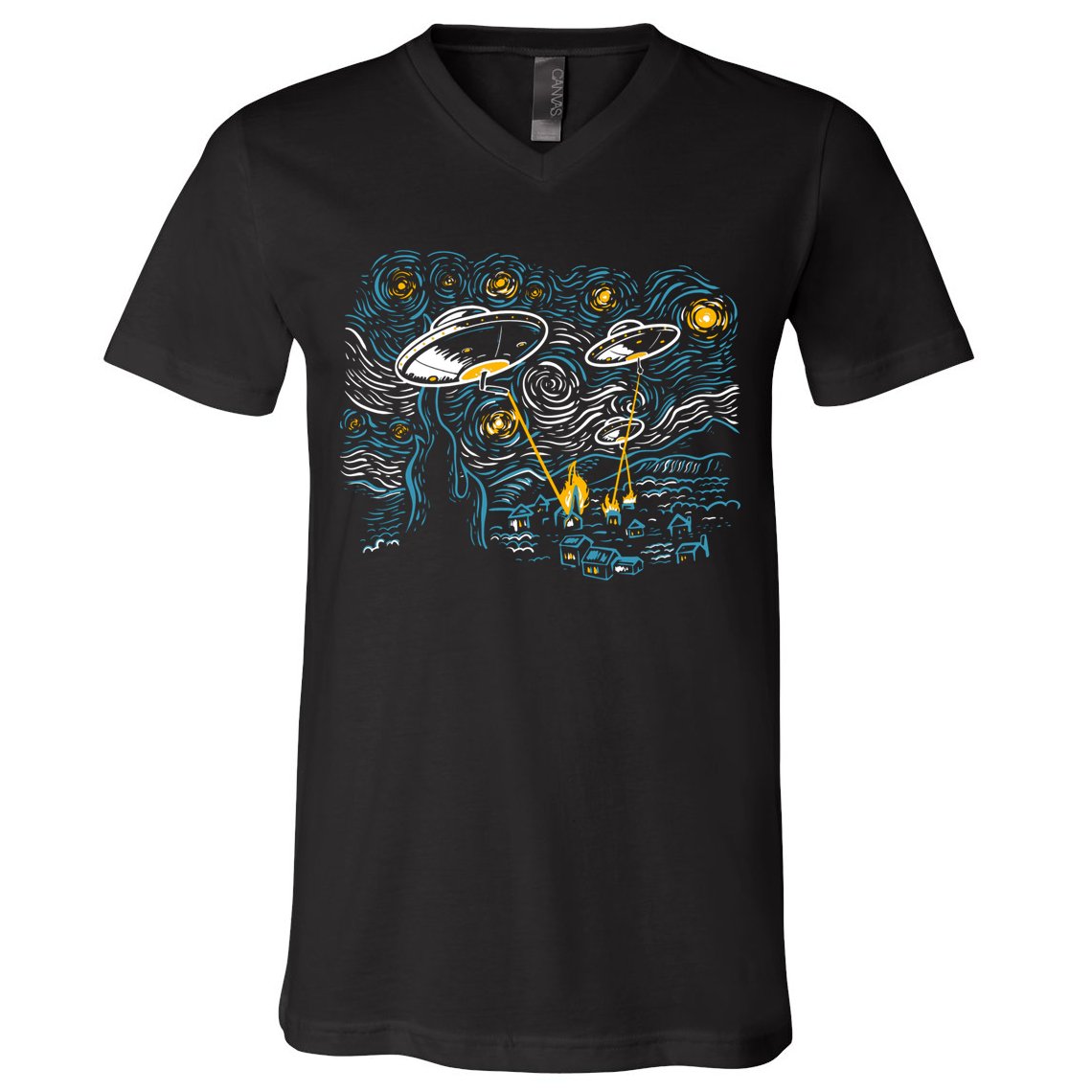Starry Invasion V-Neck T-Shirt