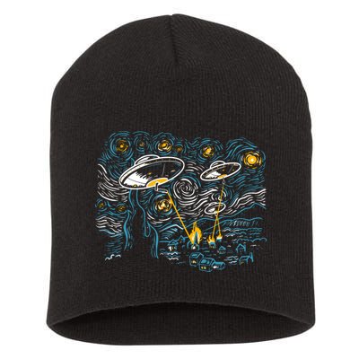 Starry Invasion Short Acrylic Beanie