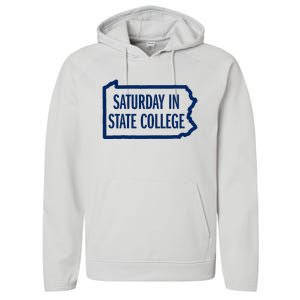 Saturday In State College Pa Is For Football Performance Fleece Hoodie