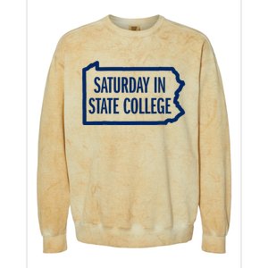 Saturday In State College Pa Is For Football Colorblast Crewneck Sweatshirt