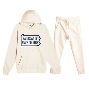 Saturday In State College Pa Is For Football Premium Hooded Sweatsuit Set