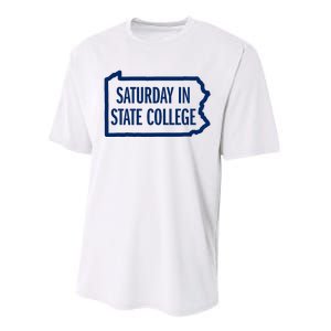 Saturday In State College Pa Is For Football Performance Sprint T-Shirt