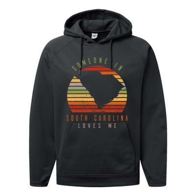 Someone In South Carolina Loves Me Vintage Performance Fleece Hoodie