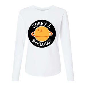 Sorry I Spaced Out Saturn Womens Cotton Relaxed Long Sleeve T-Shirt