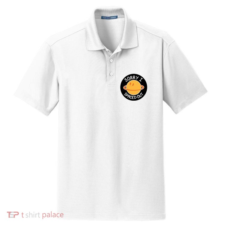 Sorry I Spaced Out Saturn Dry Zone Grid Polo