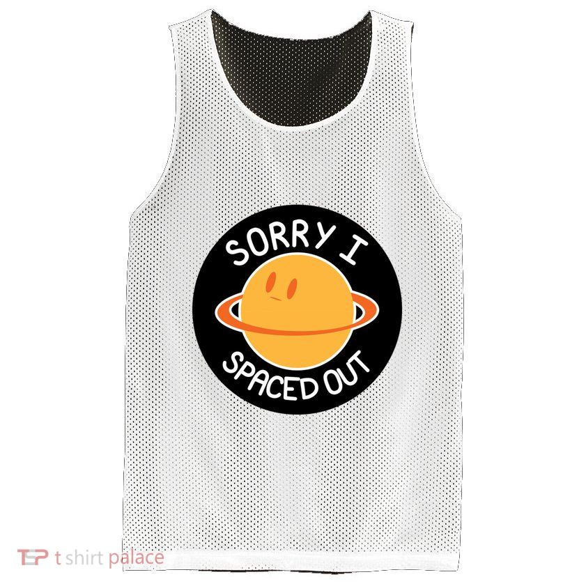 Sorry I Spaced Out Saturn Mesh Reversible Basketball Jersey Tank