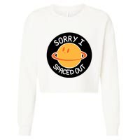 Sorry I Spaced Out Saturn Cropped Pullover Crew