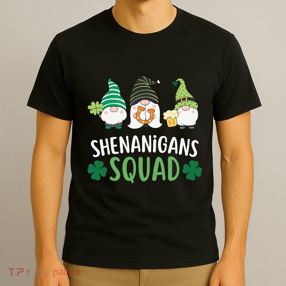  saint irish Shenanigans Squad St Patricks Day Gnomes  T-Shirt