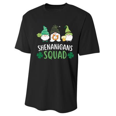  saint irish Shenanigans Squad St Patricks Day Gnomes  Performance Sprint T-Shirt