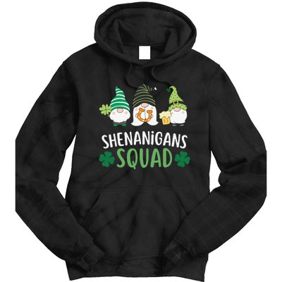  saint irish Shenanigans Squad St Patricks Day Gnomes  Tie Dye Hoodie